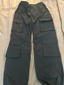 Love Tree Womens Nylon Parachute Pants Grey Wide Leg Large NWT - Picture 1 of 4