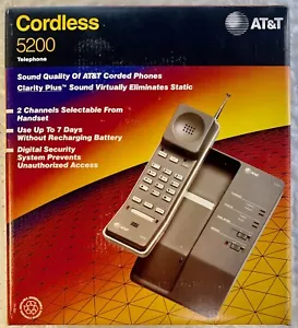AT&T 5200 Bezprzewodowe biurko stacjonarne / ścienne Vintage lata 90. Telefon NOWY Kolekcjonerski - Zdjęcie 1 z 8