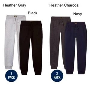 Lee Boy's 2 Pack Elastic Waist & Drawstring Jogger Pants - Picture 1 of 19