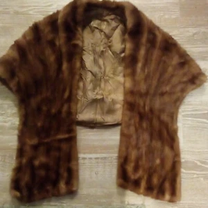 Vintage 1950s Mink Wrap Joseph sekan Chicago Autumn Haze - Picture 1 of 8