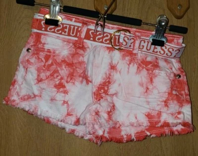 Pantalones Cortos GUESS Niños Niñas Rojo Tye Dye - Talla 10 Foto 1 de 4