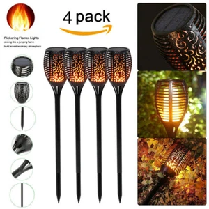 4x XXL Solar Flammenfackeln 78cm hoch IP65, 5.5W+2200mAh Automatik 10h - Bild 1 von 24