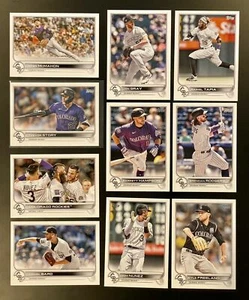 2022 Topps Ser 1&2 Colorado Rockies Team Set Rodgers Blackmon Ryan Vilade radiocontrol 20 - Imagen 1 de 2