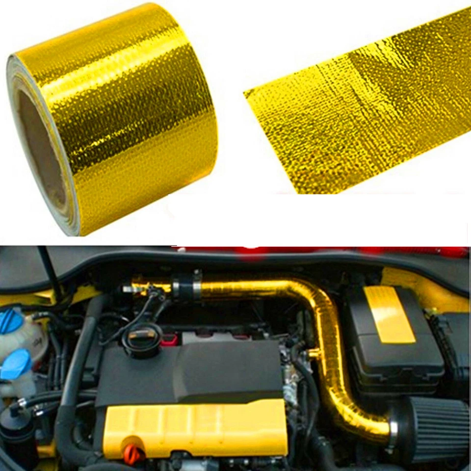 15ft High Performance Car Engine Heat Protection Tape Self-adhesive Wrap 842℉ - Image 1 of 4