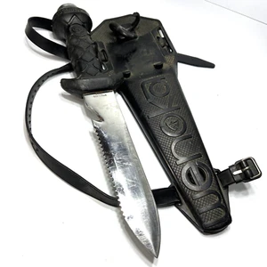 VTG Wenoka 7902 Pro Diver Knife 13-1/2 gut / Rope hook Combination Blade JAPAN - Picture 1 of 6