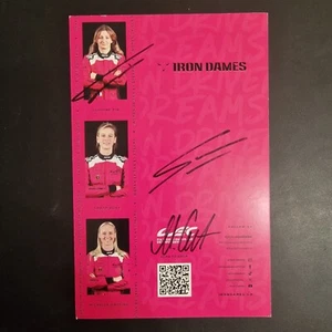 Iron Dames Pin Sarah Bovy Gatting Hand Signed WEC Driver Card 6H of Imola 2024 - Picture 1 of 3