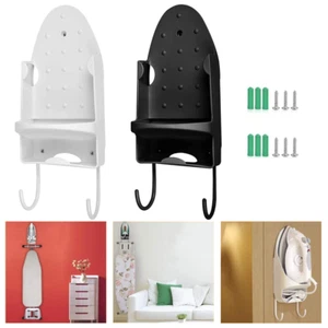 Ironing Board Holder Hanger Door Cupboard Wall Mount Storage Rack Black/White UK - Picture 1 of 15