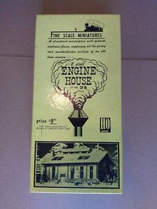 HO SCAL - FINE SCALE MINIATURES - KIT #35 "ENGINE HOUSE - 2-STALL" OPEN BOX