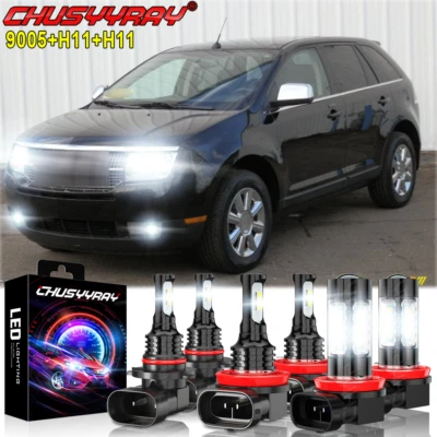 For Lincoln MKX 2007 2008-2010 -6X LED Headlight Hi/Lo Beam Fog Light bulbs kit - Image 1 of 4