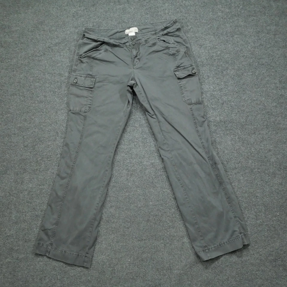 Pantalones cargo Old Navy para mujer 12 grises informales elásticos 35x32 Y2K Foto 1 de 4