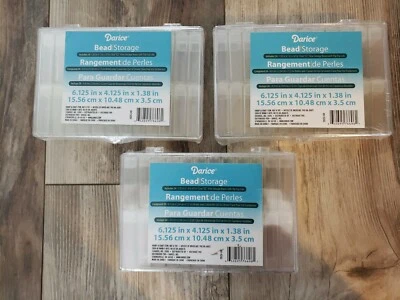 3 NUEVO Estuche de Almacenamiento de Cuentas Transparentes Organizador JOYAS Hallazgos Plástico Ver a Través Foto 1 de 4