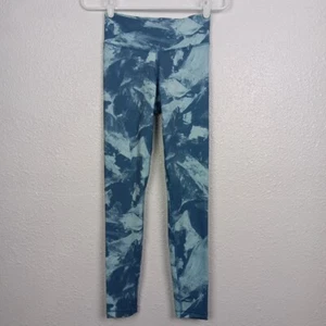 Reebok Leggings Women's XS Speedwick Gray Blue Camo L28 Activewear Workout - Picture 1 of 8