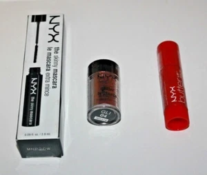 NYX Face & Body Glitter Brilliants GLI04 + Mascara TSM01 & Lip Balm Lot Of 3 New - Picture 1 of 2
