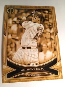 2018 Topps Tribute Jumbo 5x7 Anthony Rizzo Cubs 21 Gold 04/10 - Picture 1 of 1