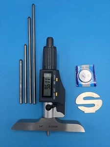 iGaging Absolute Electronic Depth Micrometer Gauge IP54 0-6"/150 mm 35-054-646 - Picture 1 of 3