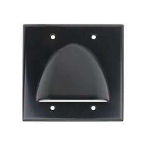 *OPEN BOX* Skywalker Double Gang Bundled Cable Wall Plate (Black) - Picture 1 of 8