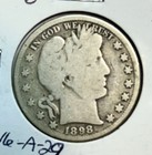 1898 O Barber Half Solid Coin (Check My Other Listings)