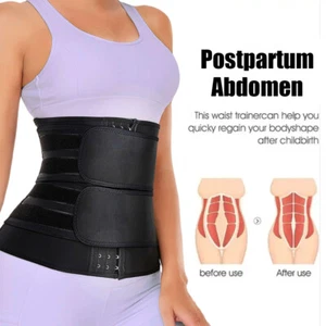 Mujer Control de Abdoma Corsé Entrenador de Cintura Cintura Cintura Cinturón Delgado STOCK DE EE. UU. - Imagen 1 de 24
