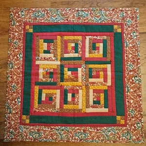Mesa acolchada colores otoño 23 pulgadas por 23 pulgadas hecha a mano nueva - Imagen 1 de 5