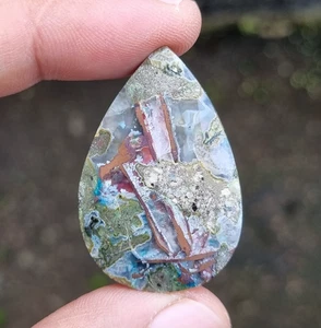 43.75 Cts Chrysocolla With Copper, Petrified Wood, Indonesia Rare Chrysocolla - Picture 1 of 4