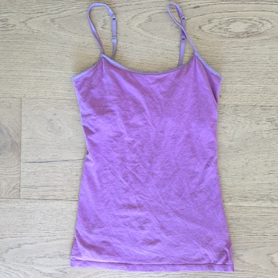 SO Women’s Purple Cami Tank Top Small Adjustable Spaghetti Straps Stretch Cotton - Image 1 of 3