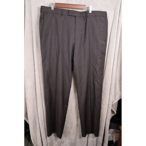 Hugo Boss Mens 48x34 Dress Pants Striped Wool Blend Trousers - Picture 1 of 6