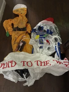 Star Wars R2-D2 C3PO Christmas Holiday Droid to the World Inflatable Blow Up New - Picture 1 of 7