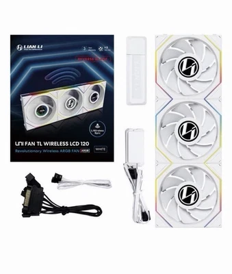 Lian Li UNI FAN SL Wireless LCD Lüfter, ARGB, PWM, 3er-Pack inkl. Contr. White - Bild 1 von 4