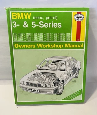 BMW 3 & 5 SERIES (sohc, petrol) (83-91 & 81-93) Haynes (1948) Rare - Image 1 of 4