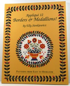 Applique 12 Borders & Medallions by Elly Sienkiewicz PB 1994 Full size patterns - Picture 1 of 16