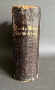 JOHANN ARNDT’S TRUE CHRISTIANITY PARADISE Antique Leather Bound Mystic Book 1872 - Picture 1 of 24
