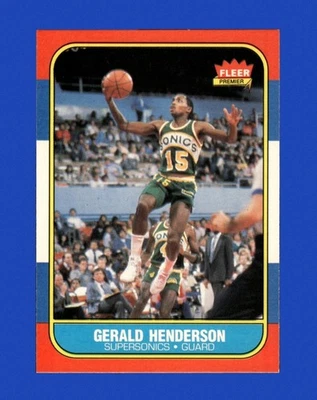 1986-87 Fleer Set-Break # 45 Gerald Henderson Estado quase perfeito *GMCARDS* - Imagem 1 de 2