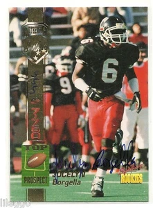 1994 SIGNATURE ROOKIES JOCELYN BORGELLA BONUS RC ON CARD AUTO CINCINNATI LIONS - Picture 1 of 2
