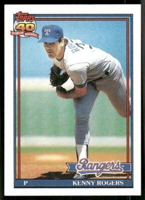 1991 Topps #332 Kenny Rogers - Image 1 of 2