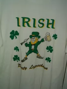 Vintage Party Kobold T-Shirt Fruit Of The Loom Einzelnaht St Patricks Gr. XL - Bild 1 von 5