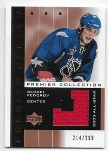 02/03 UPPER DECK PREMIER BRONZE JERSEY Hockey /299 (#AA-WG) U-Pick From List - Picture 1 of 6