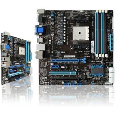 For Asus F2A85-M/CM1745/DP_MB Motherboard DDR3 Socket FM2 MicroATX Tested OK - Image 1 of 4