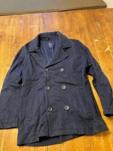 Gap Kids boys black peacoat double breasted wool XL dress coat jacket - Picture 1 of 3