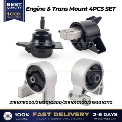 ⭐Genuino⭐ Juego de 4 piezas de montaje de motor y transmisión para Hyundai Accent Kia Rio Foto 1 de 2