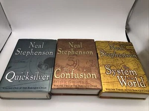 Neal Stephenson Baroque Cycle 1st ed Quicksilver, Confusion + System of World HC - Imagen 1 de 13