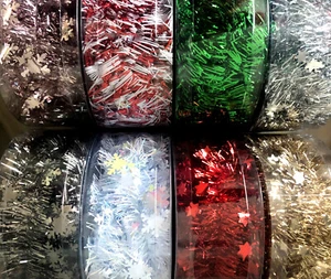 WEIHNACHTSLAMETTE BAUMDEKORATION LUXUSKETTE GÄRZE ZUHAUSE PARTY KUNST HANDWERK 7m - Bild 1 von 10