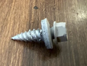 250 Metal Roofing To OSB Wood Self Tap Screws 3/4 Beige Painted Hex Head Washer - Picture 1 of 5