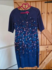 Ladies Joules Blue Floral Dress Size 10 - Picture 1 of 6