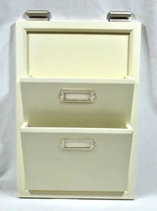 Pattumiera per lettere crema/avorio sistema quotidiano da parete fienile ceramica - Foto 1 di 7