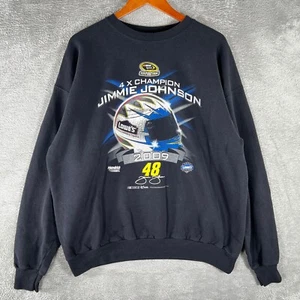 Vintage Nascar Sweatshirt Mens XL Jimmie Johnson Streetwear Y2K - Picture 1 of 13