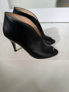 Women's Halogen® Rowen Black Peep-Toe Bootie Heels - Size 10M - EUC! - Picture 1 of 11