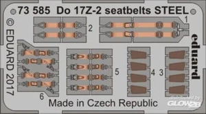 Eduard Accessories: Do 17Z-2 seatbelts STEEL for ICM in 1:72 [3973585] - Foto 1 di 1