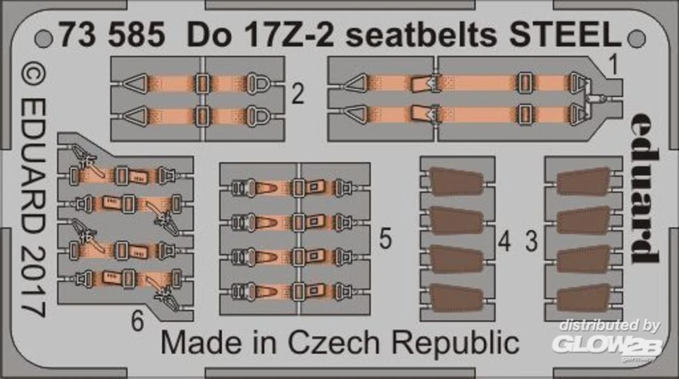 Eduard Accessories: Do 17Z-2 seatbelts STEEL for ICM in 1:72 [3973585] - Immagine 1 di 1
