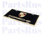 Genuine Porsche Logo License Plate Black Crest PNA701005