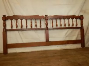 Vintage Solid Cherry Pa House KING sized headboard with metal frame - Picture 1 of 9